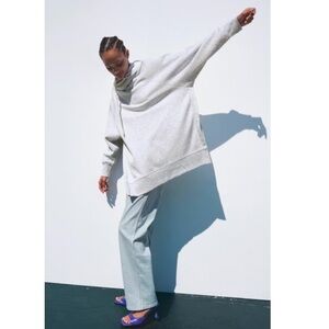 Zara Oversized Light Gray Hoodie